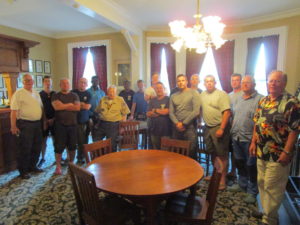 The soldiers and our members of the Society in the Wee Kitchen in the Rooms